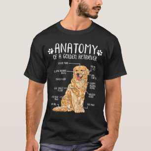 Anatomie Golden Retriever Hund Lover T-Shirt