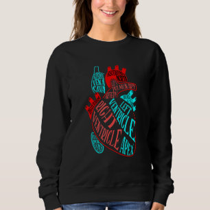 Anatomie Herz-Aorta Ärztekarte Krankenschwester Ka Sweatshirt