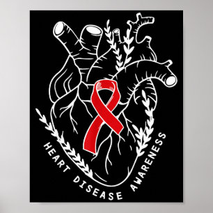 Anatomie Herz Band CHD-Herzkrankheit-Bewusstsein M Poster