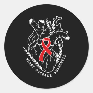 Anatomie Herz Band CHD-Herzkrankheit-Bewusstsein M Runder Aufkleber