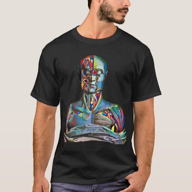 Anatomie Muskelkraft Abstrakte Kunst T-Shirt (Vorderseite)