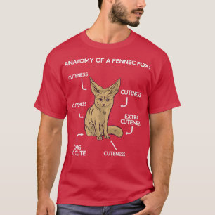 Anatomie Niedlich Fennec Fo T-Shirt