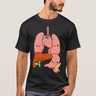 Anatomie Physiologie Herz Lunge Vitale Organe Illu T-Shirt