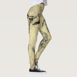 Anatomie-Print-Leggings Leggings