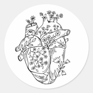 Anatomie Runder Aufkleber