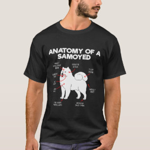 Anatomie Samoyed Dog Lover Hunde Hunde Hund Samoye T-Shirt