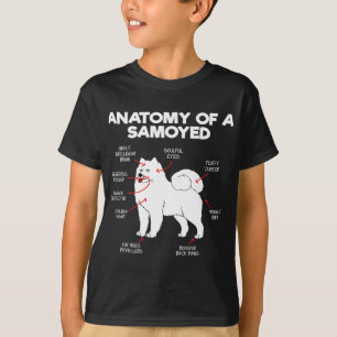 Anatomie Samoyed Dog Lover Hunde Hunde Hund Samoye T-Shirt