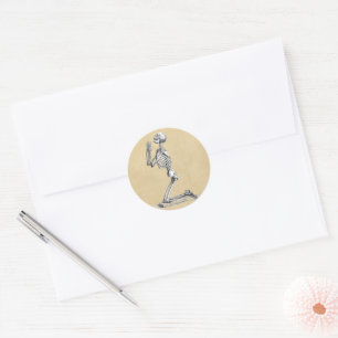 Anatomie-Skelett-Illustration Runder Aufkleber