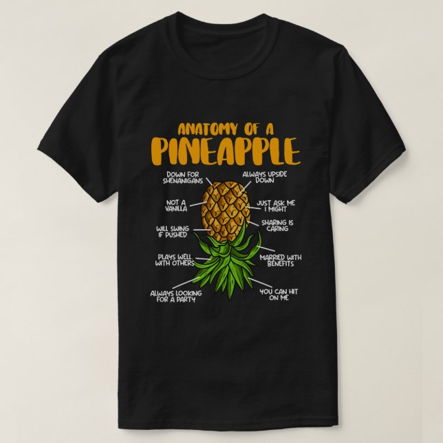 Anatomie von Ananas T-Shirt (Design vorne)