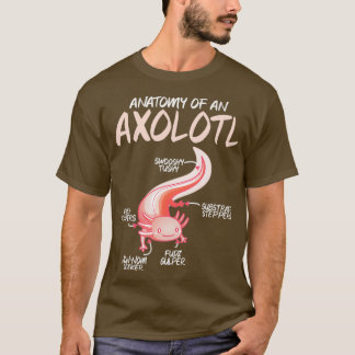 Anatomie von Axolotl Kids Haustierfischerei Aqu T-Shirt