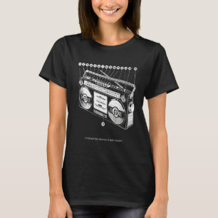 Anatomie von Boombox Retro 80er 90s Ghetto Blaster T-Shirt
