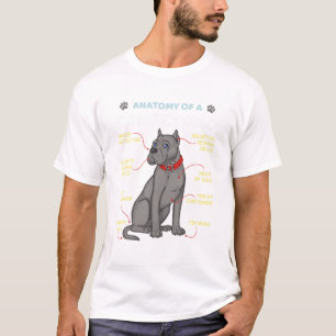 Anatomie von Cane Corso Italienischer Mastiff Hund T-Shirt