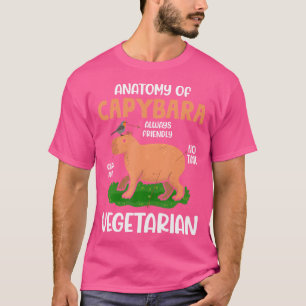 Anatomie von Capybara Funny Cavies Rodent Capybara T-Shirt