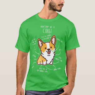Anatomie von Corgi Dog T-Shirt