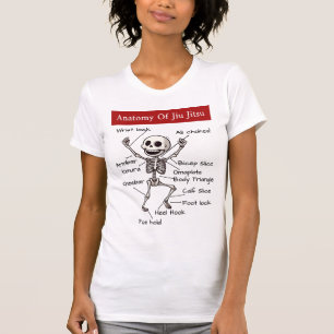 Anatomie von Jiu Jitsu Funny BJJ Skeleton T-Shirt