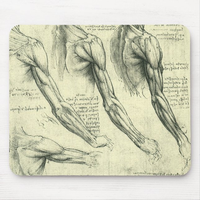 Anatomie von Leonardo da Vinci Mousepad (Vorne)
