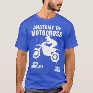 Anatomie von Motocross stolz MotoX MX Rennen T-Shirt