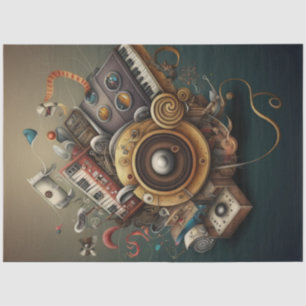 Anatomie von Musikreihen - Design 1 Seidenpapier