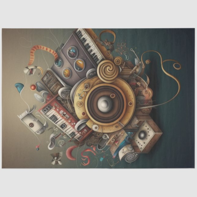 Anatomie von Musikreihen - Design 1 Seidenpapier (Vorderseite)