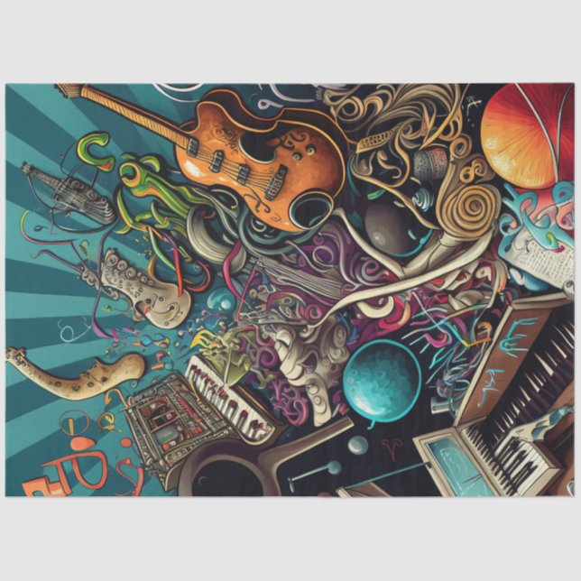 Anatomie von Musikreihen - Design 8 Seidenpapier (Vorderseite)