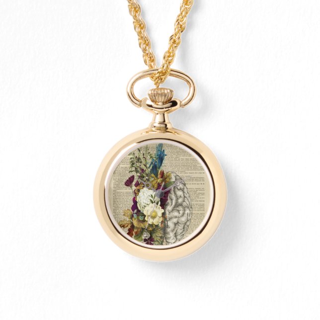 Anatomieplakat für das Blumengehirn Armbanduhr (Vorderseite)