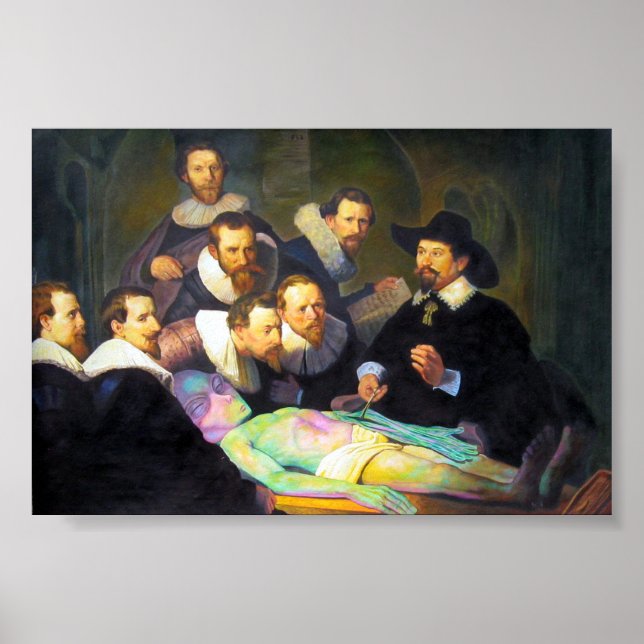 Anatomieunterricht mit horizontaler Alien Poster (Vorne)