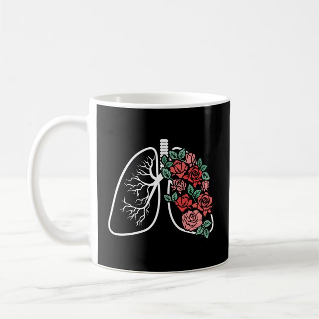 Anatomische Blume Lungenentzündung Kaffeetasse (Links)