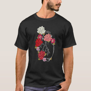 Anatomische Blumen Liebe Pflanze Garten Blüte Herz T-Shirt