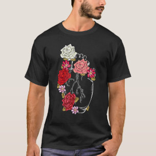 Anatomische Blumen Liebe Pflanze Garten Blüte Herz T-Shirt