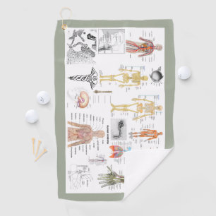 Anatomische Diagramme Golfhandtuch