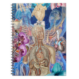 Anatomische Flora: Ein Blueprint im Blut Notizblock