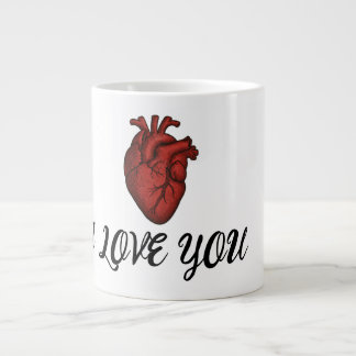 Anatomische Herz "Ich liebe dich" Tasse 