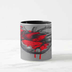 Anatomische Herz-Skizze Trash Polka Art Tasse