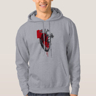 Anatomische Herz Skizze Trash Polka Kunst Hoodie