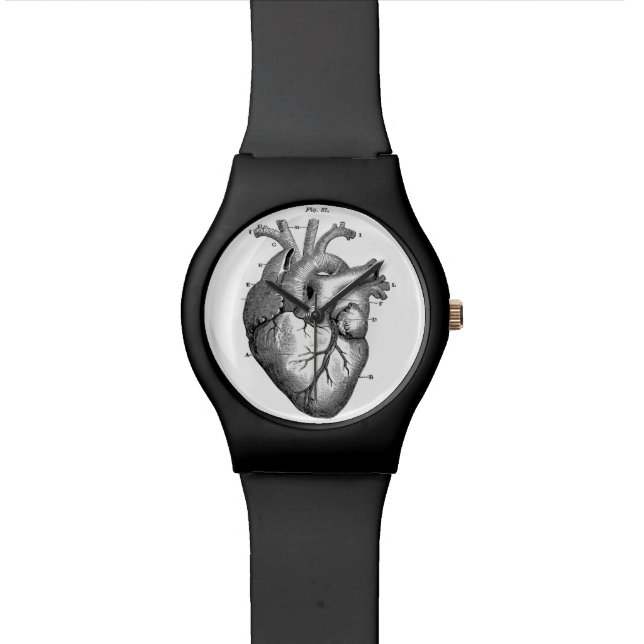 Anatomische Herz-Uhr glatt Uhr (Nahaufnahme)