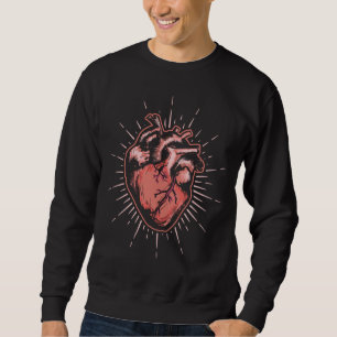 Anatomische Herzanatomie Kunst Kardiologie Sweatshirt