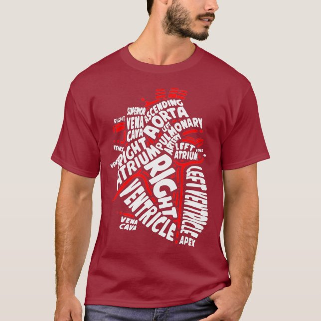 Anatomische Herzanatomie T-Shirt (Vorderseite)