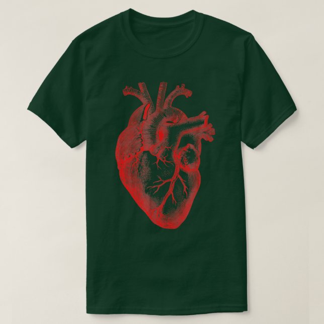 Anatomische Liebe zur Herzinsuffizienz Künstlerisc T-Shirt (Design vorne)