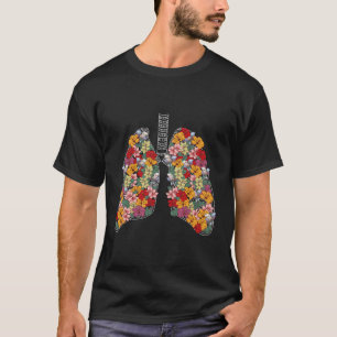 Anatomische Lunge Blume Medizinische Wissenschaft T-Shirt
