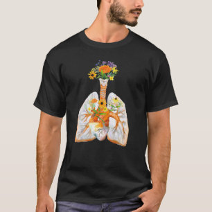 Anatomische Lunge und Blumen Krankenschwester Ar T-Shirt