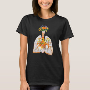 Anatomische Lunge und Blumen   Krankenschwester Ar T-Shirt