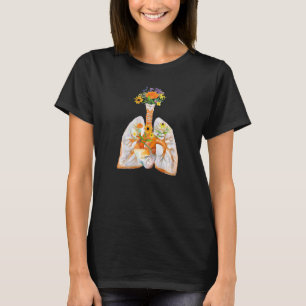 Anatomische Lunge und Blumen Krankenschwester Arz T-Shirt