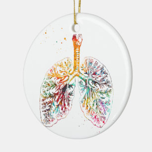 Anatomische Lungen Keramik Ornament