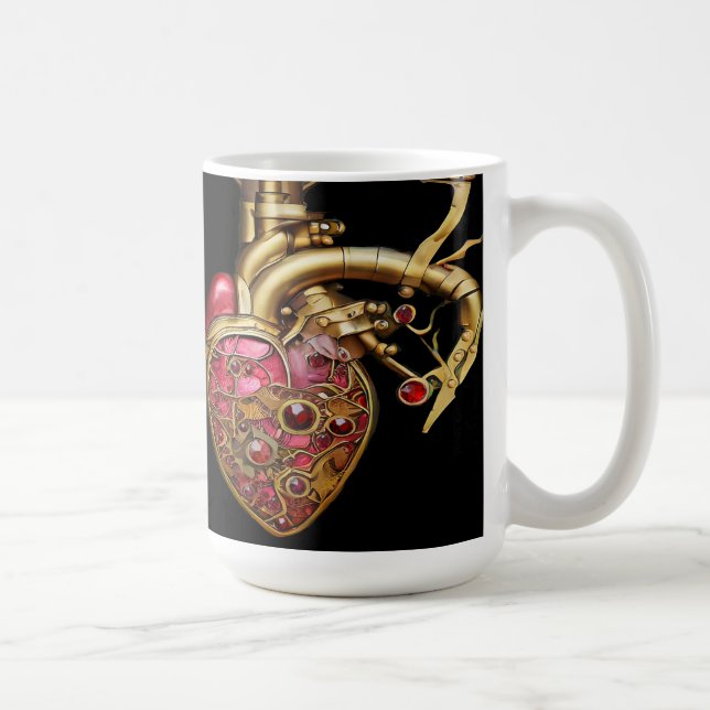 Anatomische Röhrchen und Geere aus Steampunkherz Kaffeetasse (Rechts)