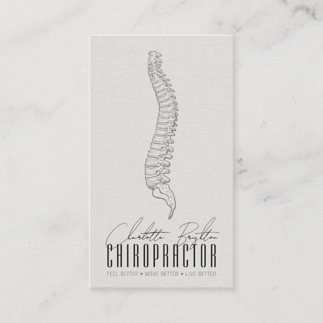 Anatomische Spine Chiropraktor Ernennung und Visitenkarte (Vorderseite)