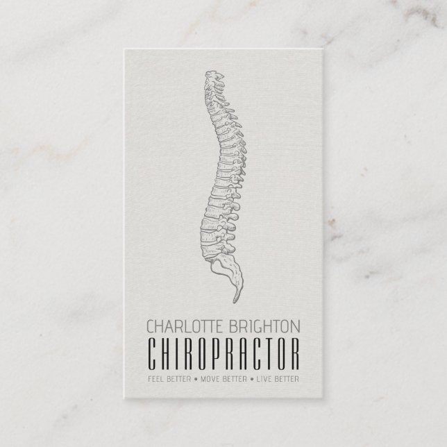 Anatomische Spine Chiropraktor Ernennung und Visitenkarte (Vorderseite)