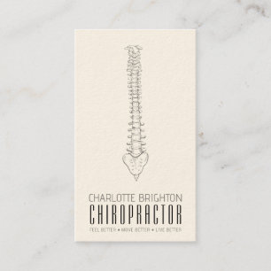 Anatomische Spine Chiropraktor Ernennung und Visitenkarte