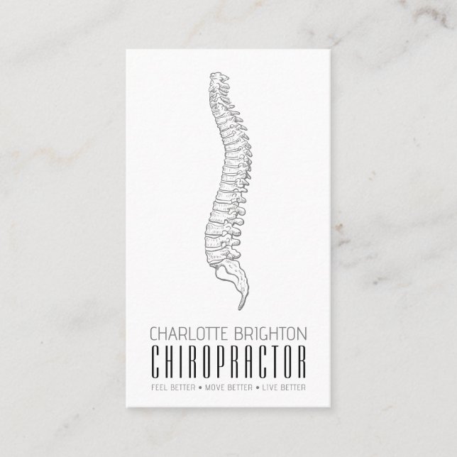 Anatomische Spine Chiropraktor Ernennung und Visitenkarte (Vorderseite)