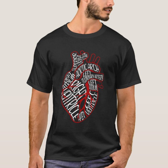 Anatomischer Arzt für Kardiologe T-Shirt (Vorderseite)