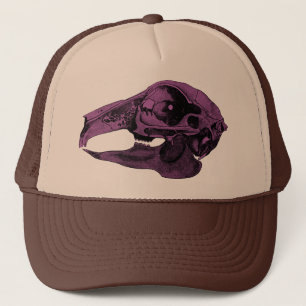 Anatomischer Kaninchen-Schädel lila Truckerkappe